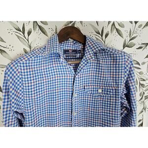 Vineyard Vines Collar Shirt Blue Mens Size XS